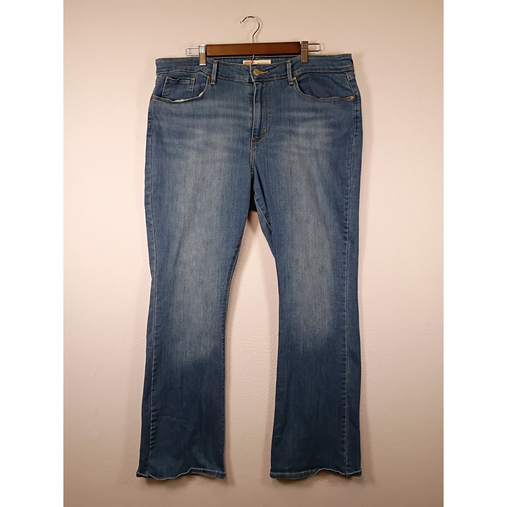 Classic Signature Levi Strauss Womens 18M Blue Mid Rise Bootcut Stretch Jeans